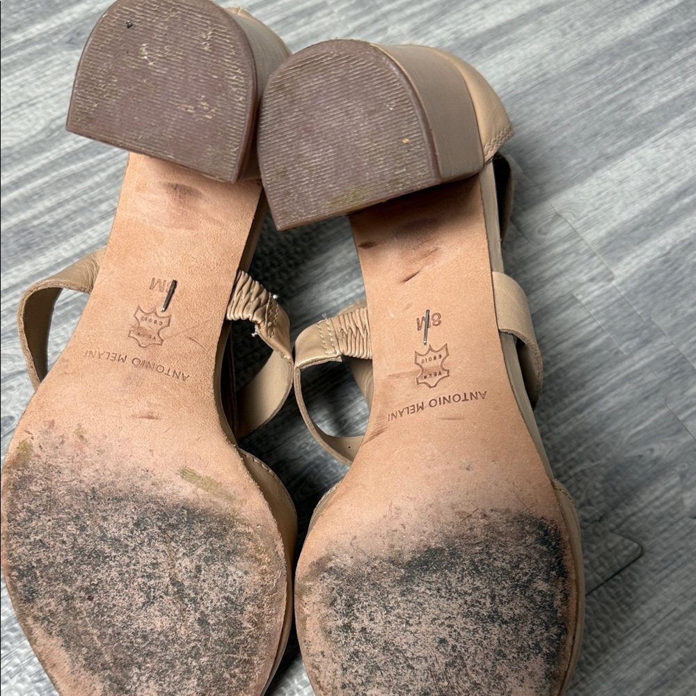 ANTONIO MELANI Nude Women's Heeled Sandals Size 8 - Picture 7 of 9